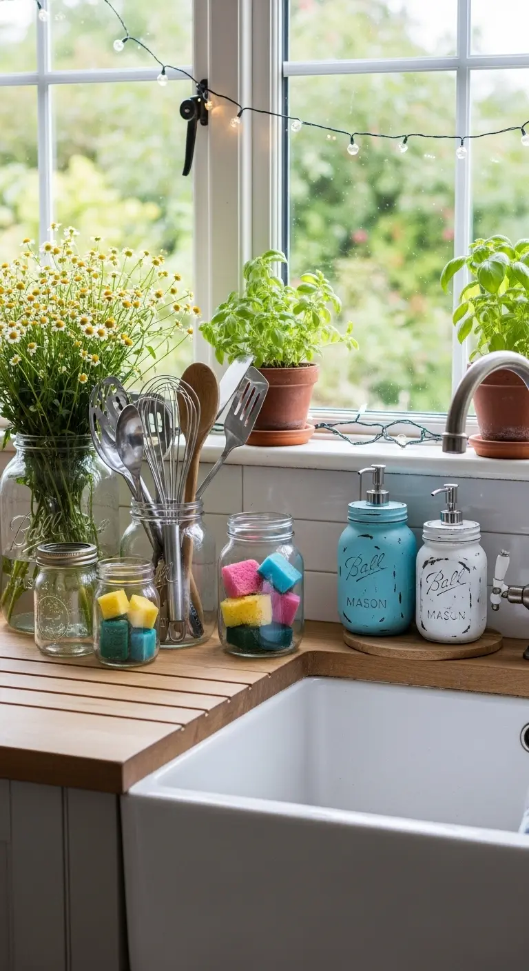 16. Mason Jar Storage