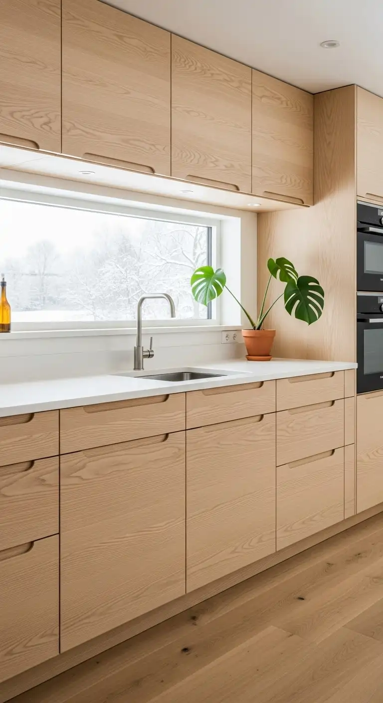 Scandinavian Cabinets with Integrated Handles