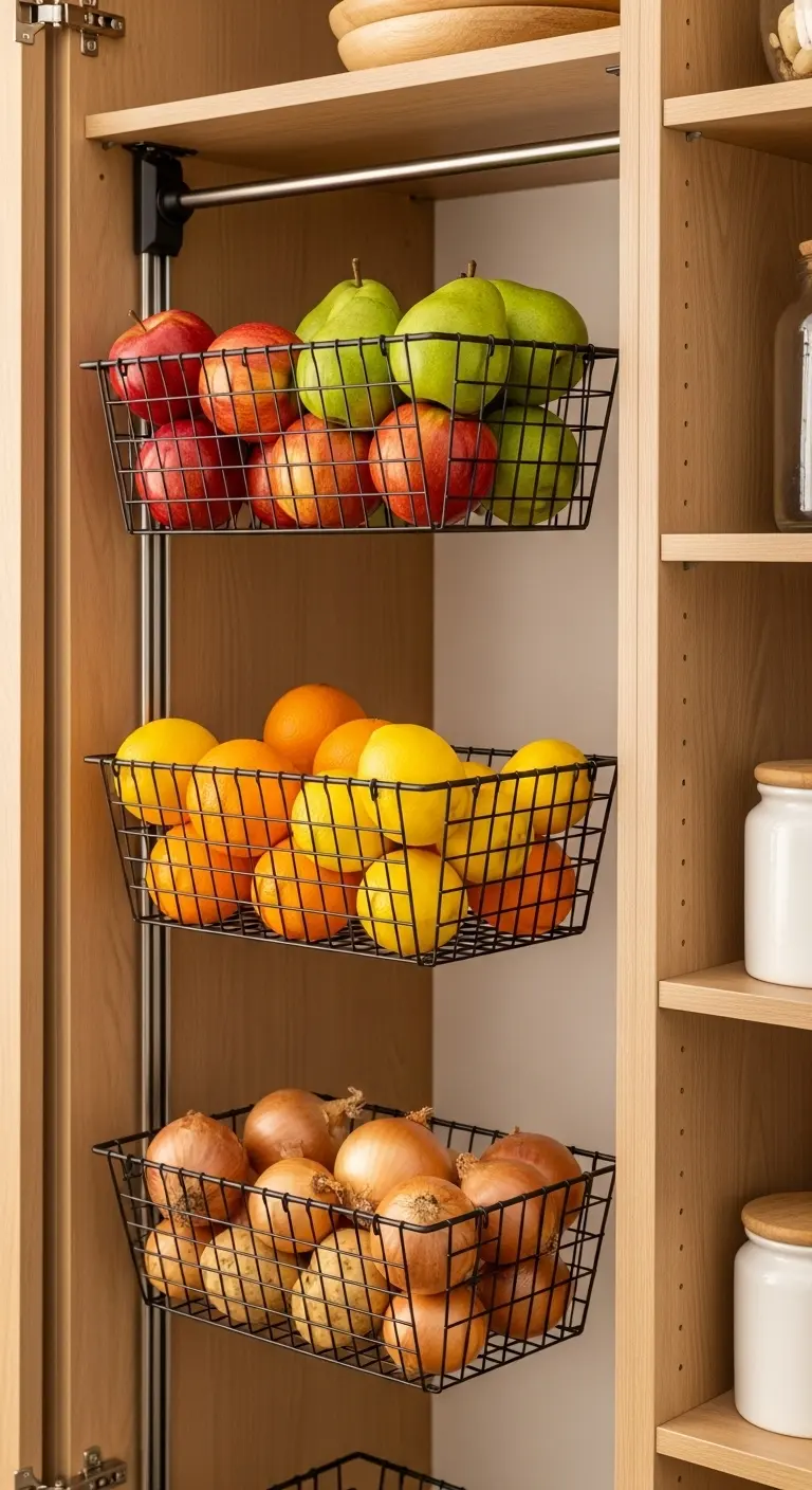 16. Tiered Baskets for Fruits and Vegetables