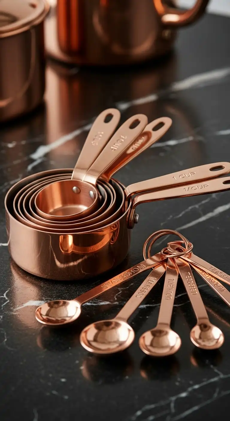 Copper Measuring Cups and Spoons
