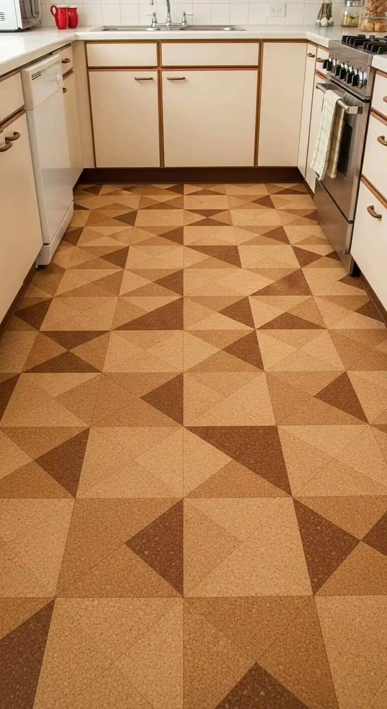 17. Cork Tiles with Geometric Patterns