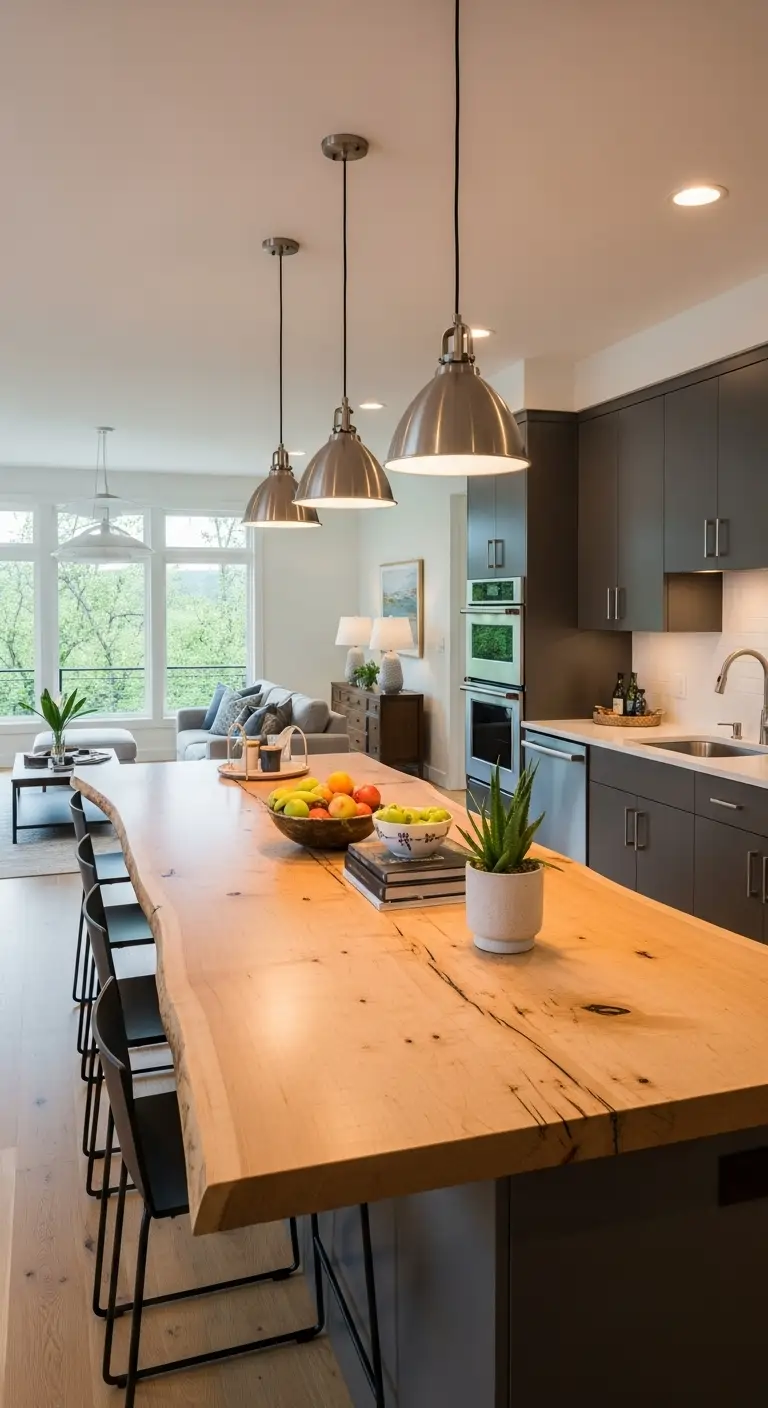 Maple Slab with Open Concept Layout