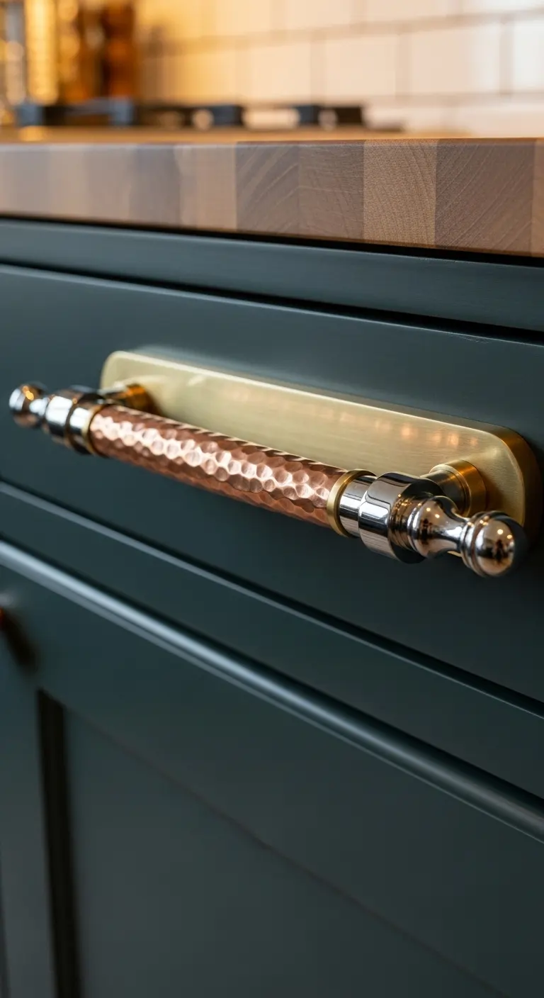 Mixed Metal Handles for Eclectic Style