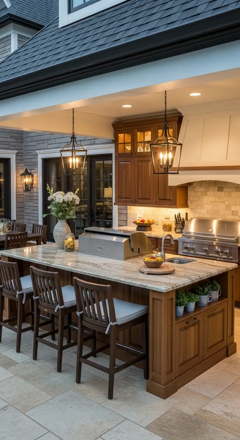 Outdoor Luxury Kitchen Island