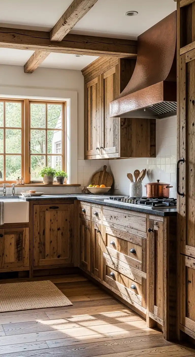 Rustic Reclaimed Wood Cabinets