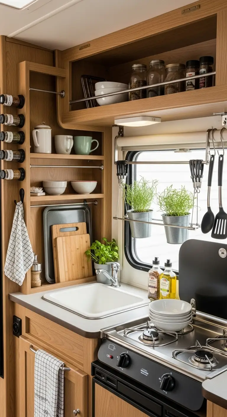 17. Try Tension Rods for Extra Shelving