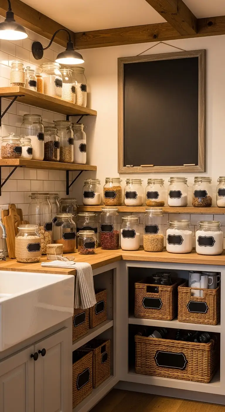 18. Chalkboard Labels for Pantry and Jar Organization
