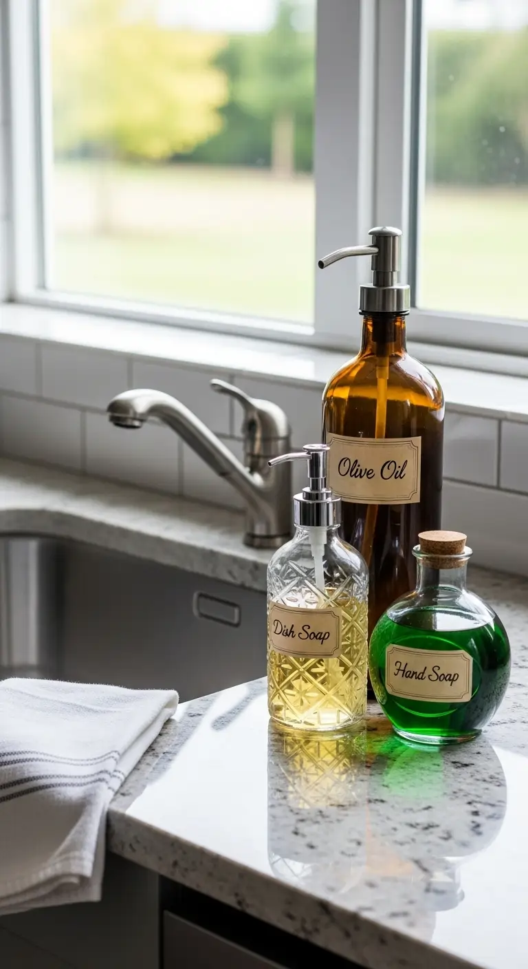 18. Decorative Bottles for Oils or Detergent