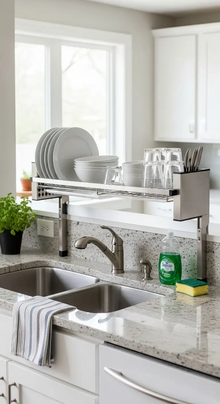 18. Install a Foldable Dish Rack