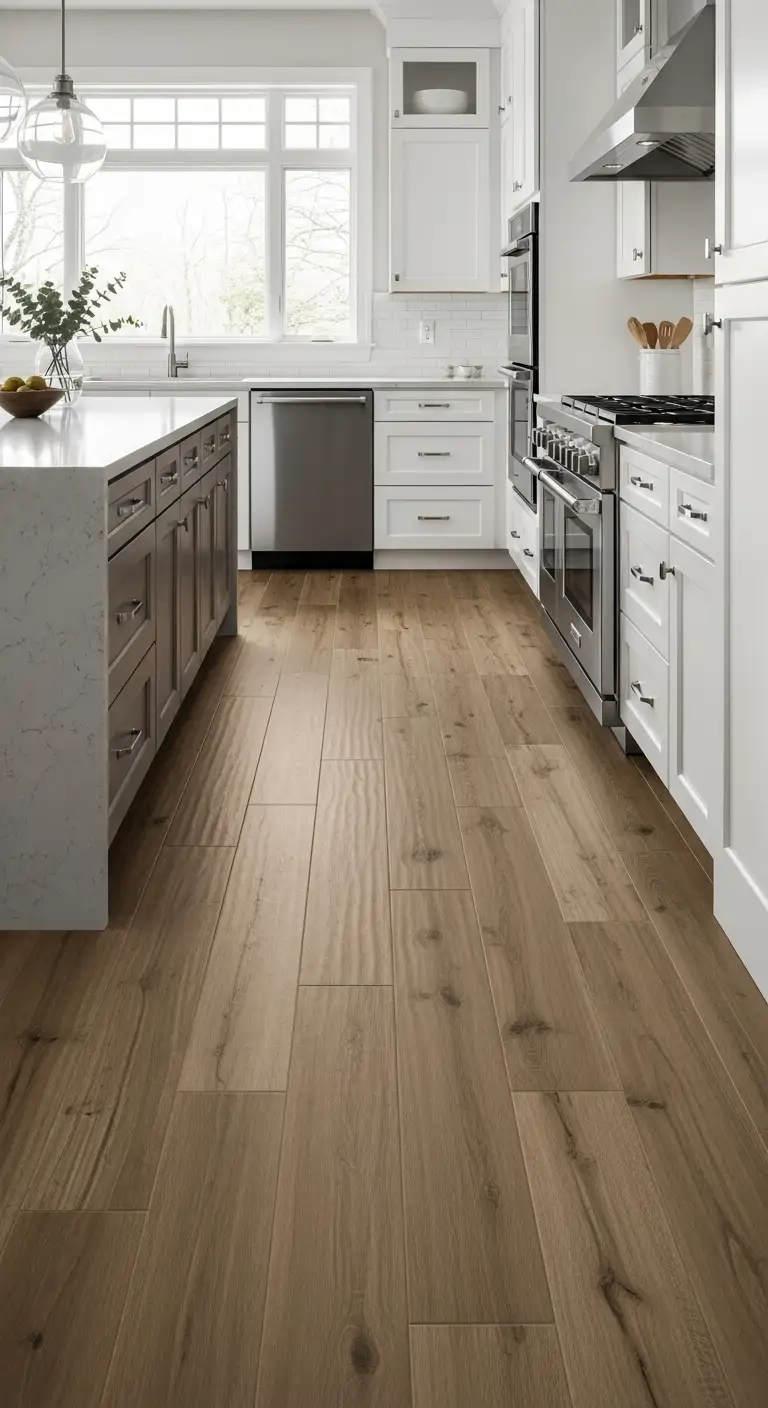 18. Porcelain Wood-Look Tiles