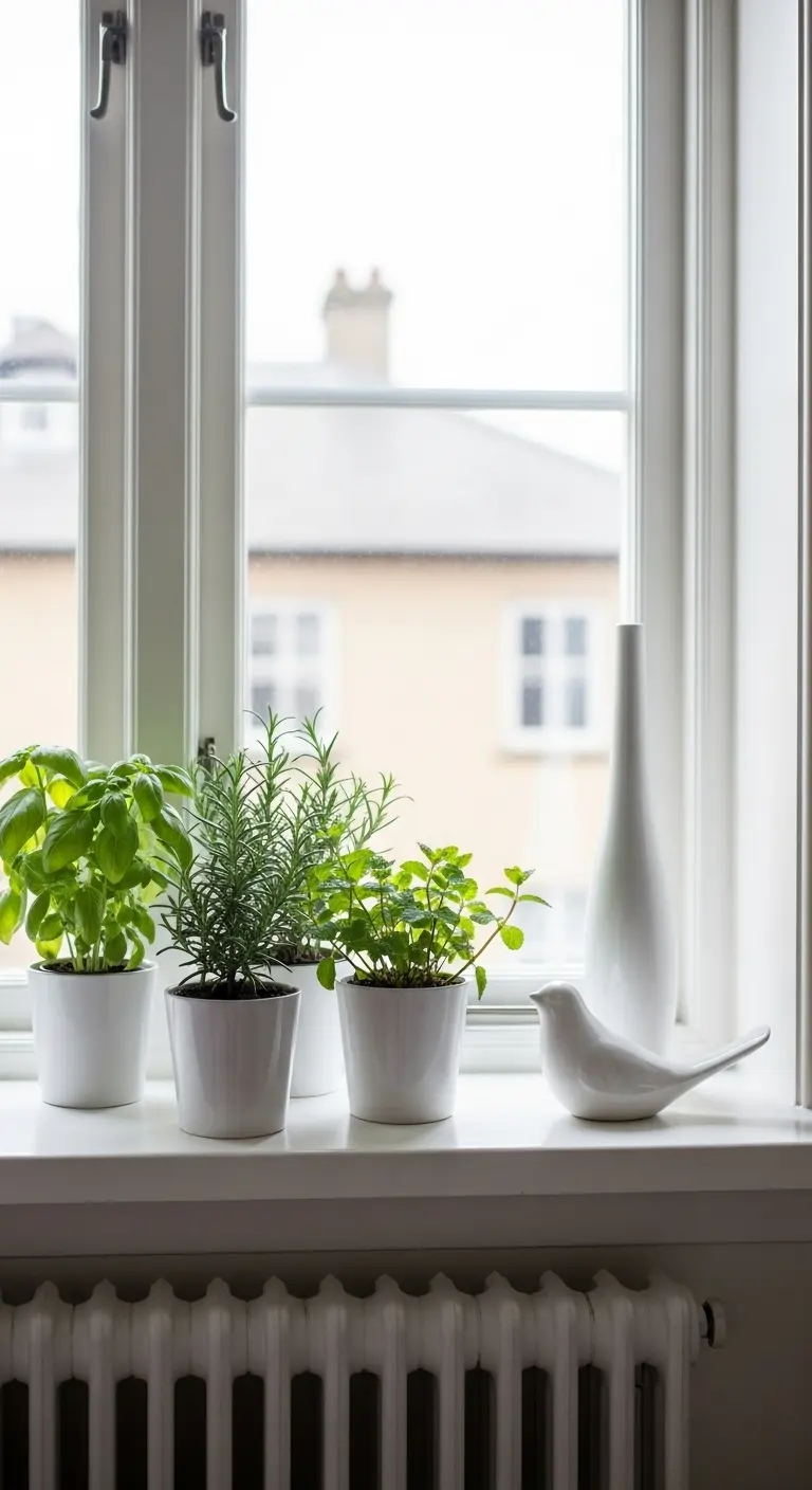 Scandinavian Kitchen Windowsills for Decor