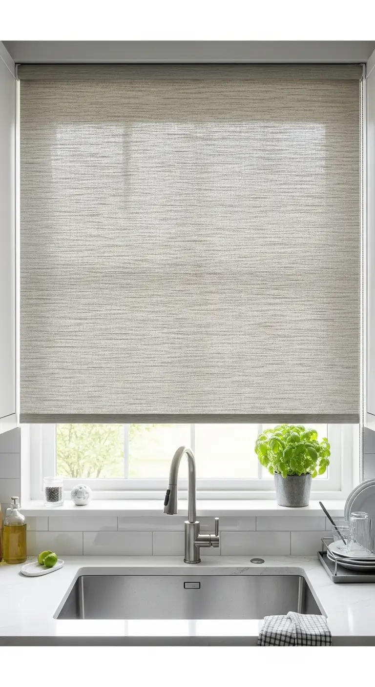 18. Textured Roller Blinds for Depth