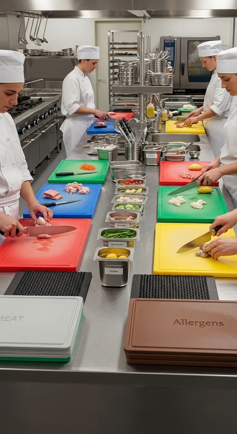 18. Use Color-Coded Cutting Boards