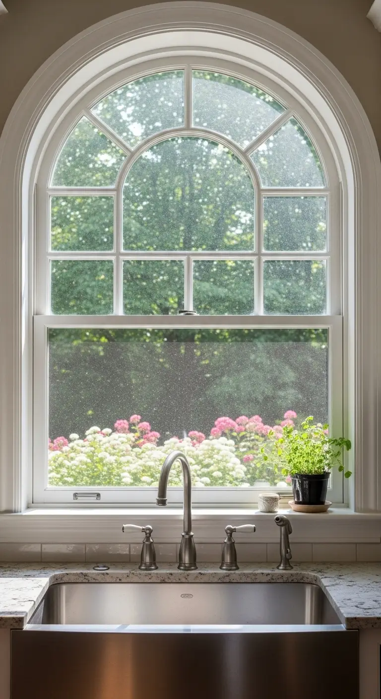19. Arched Top with Clear Lower Pane