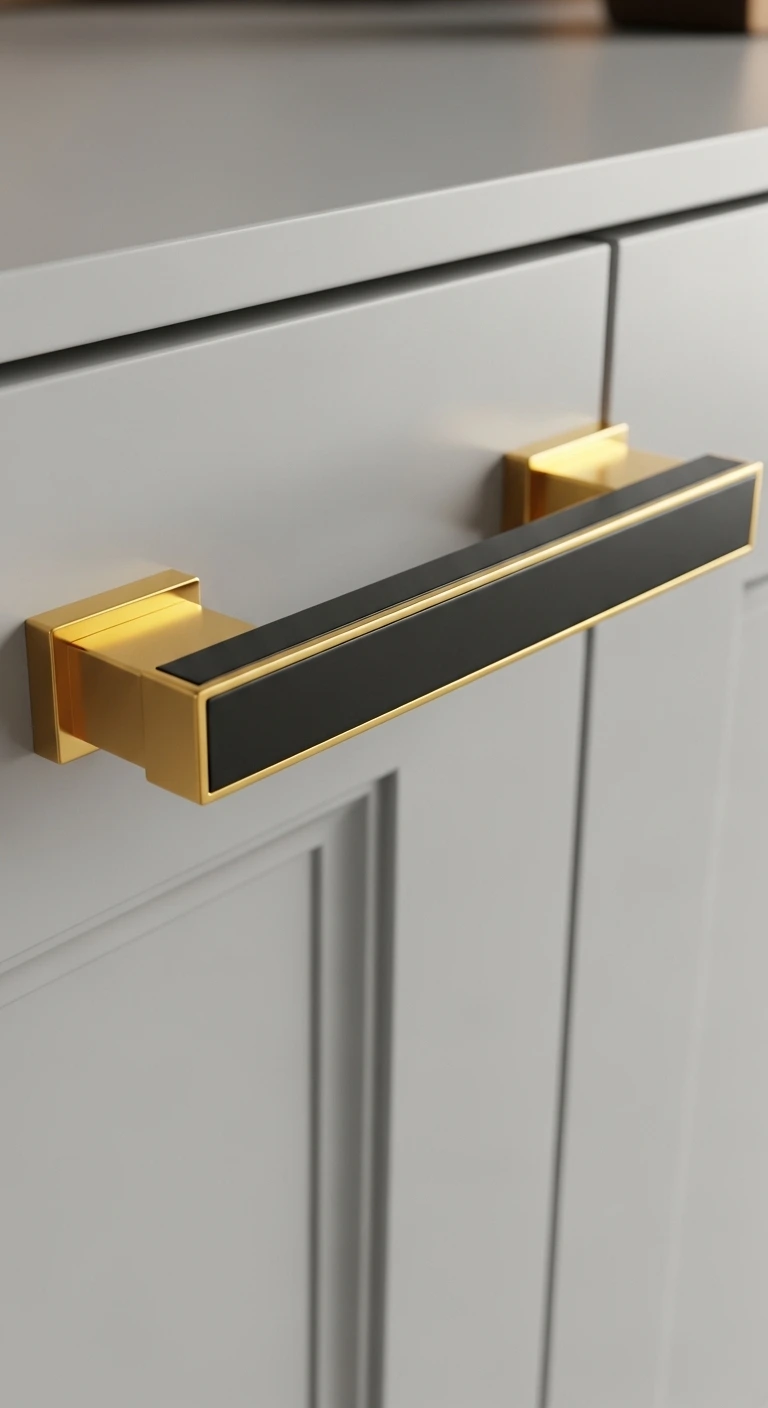 Black and Gold Two-Tone Handles for Dramatic Appeal