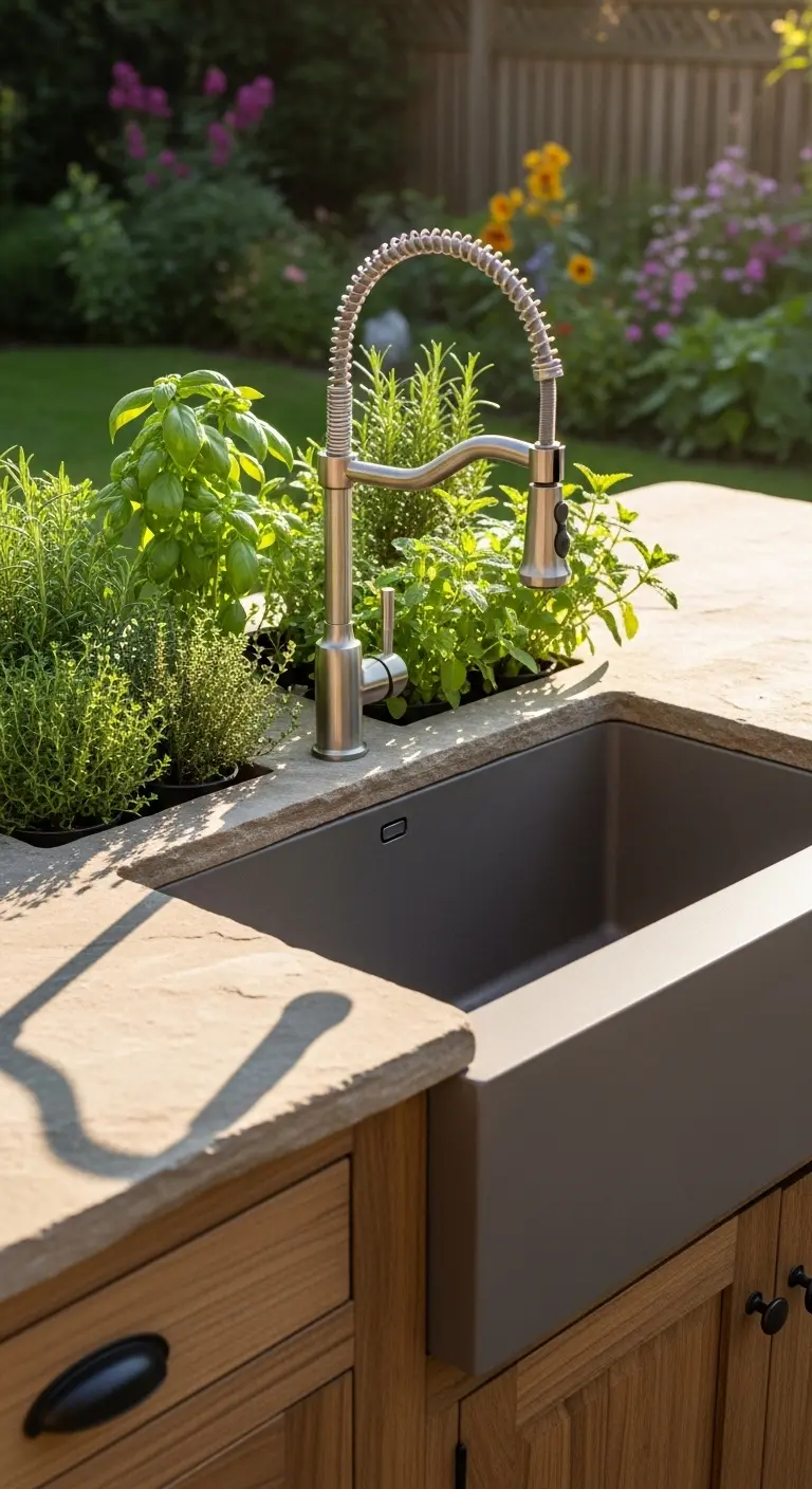 19. Built-in Sink with Herb Garden