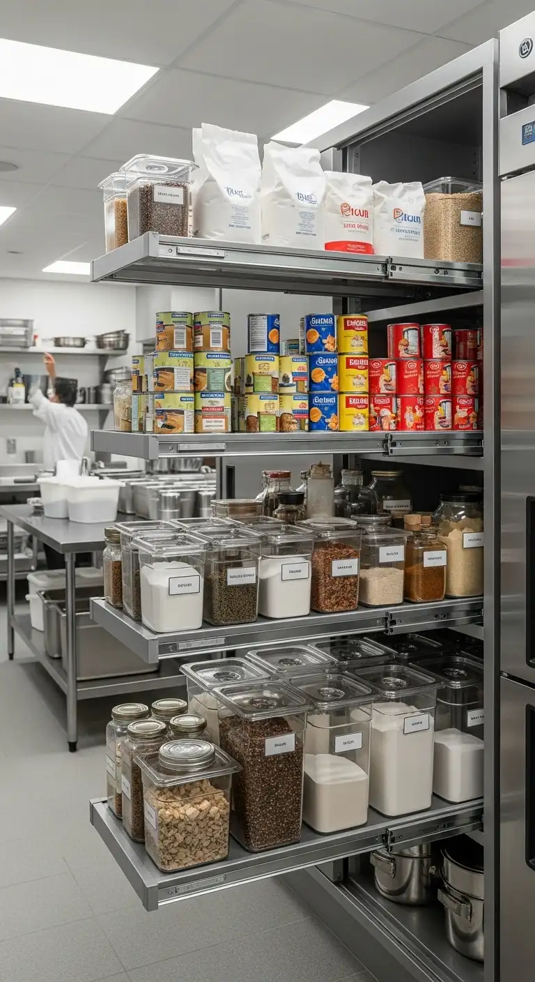 19. Install Sliding Pantry Shelves