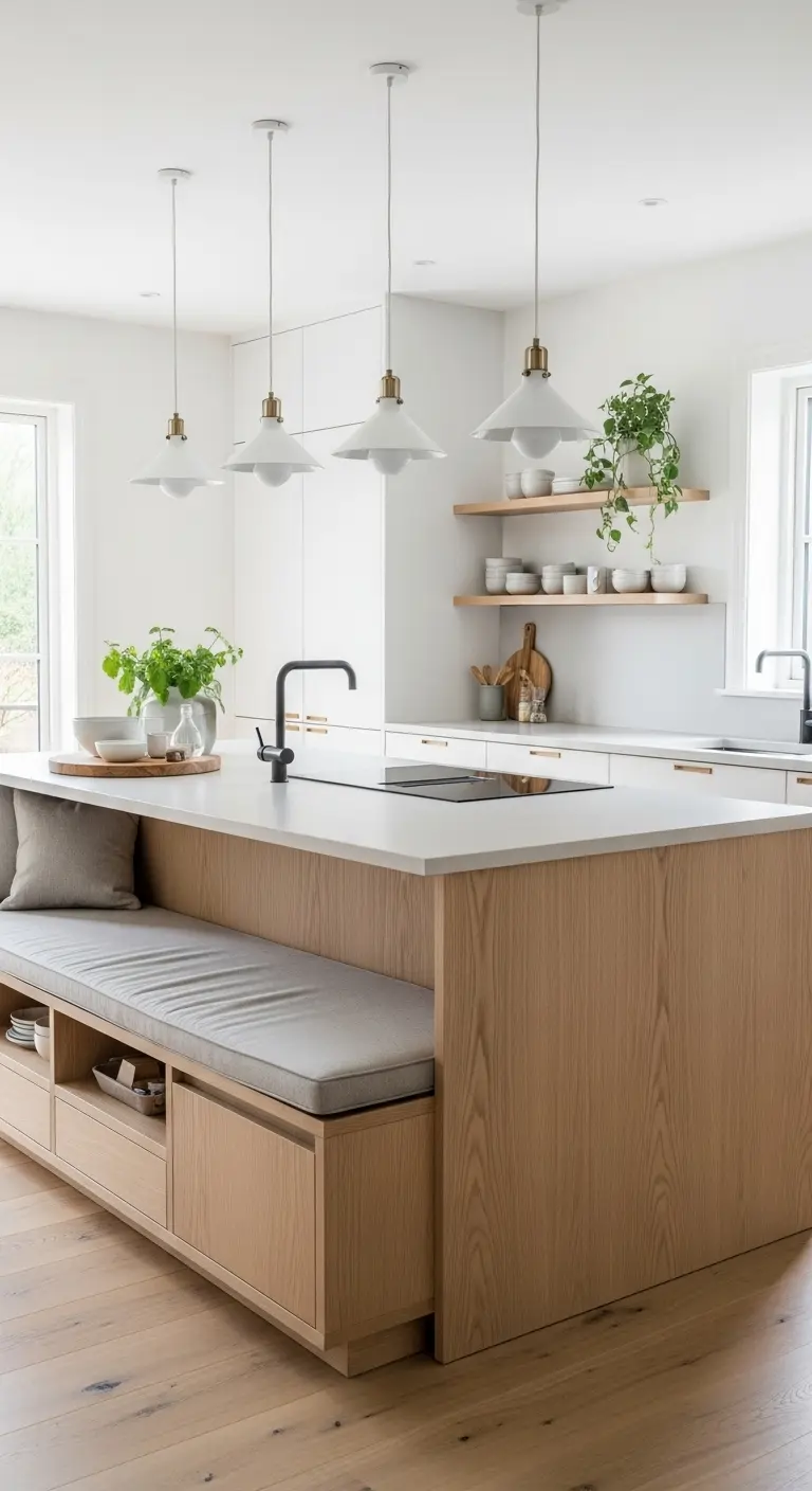 Island with Built-in Seating