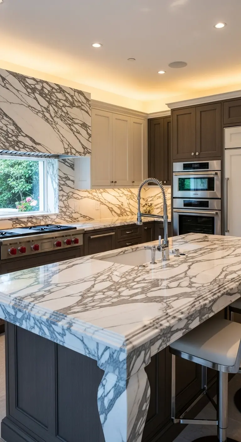 Marble Counter with Custom Edge Detail
