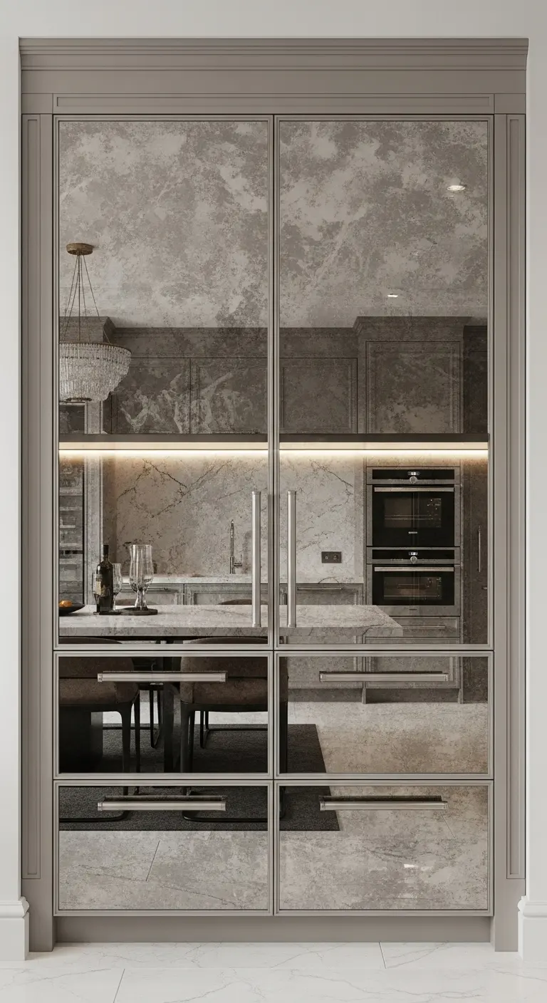 Mirrored Cabinet Fronts