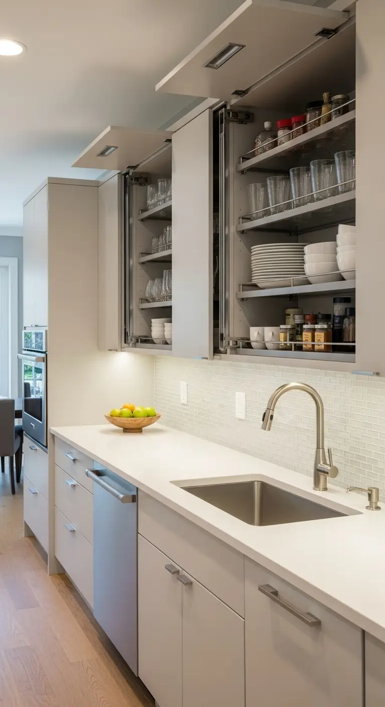 Pull-Down Upper Cabinets
