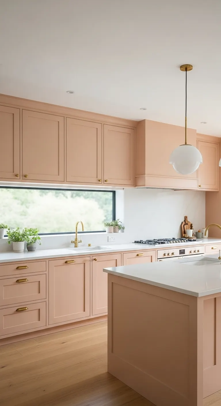 Soft Peach Cabinets