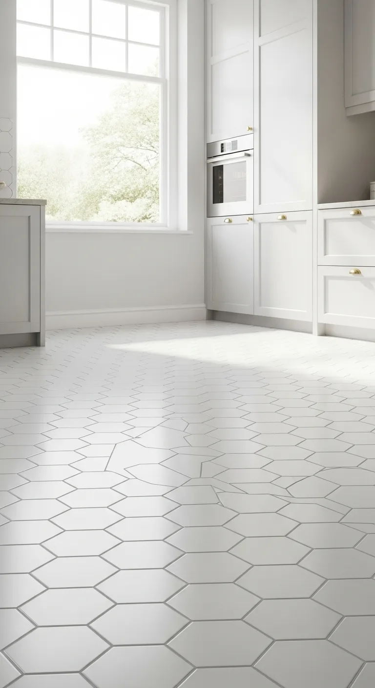 19. White Hexagonal Tiles
