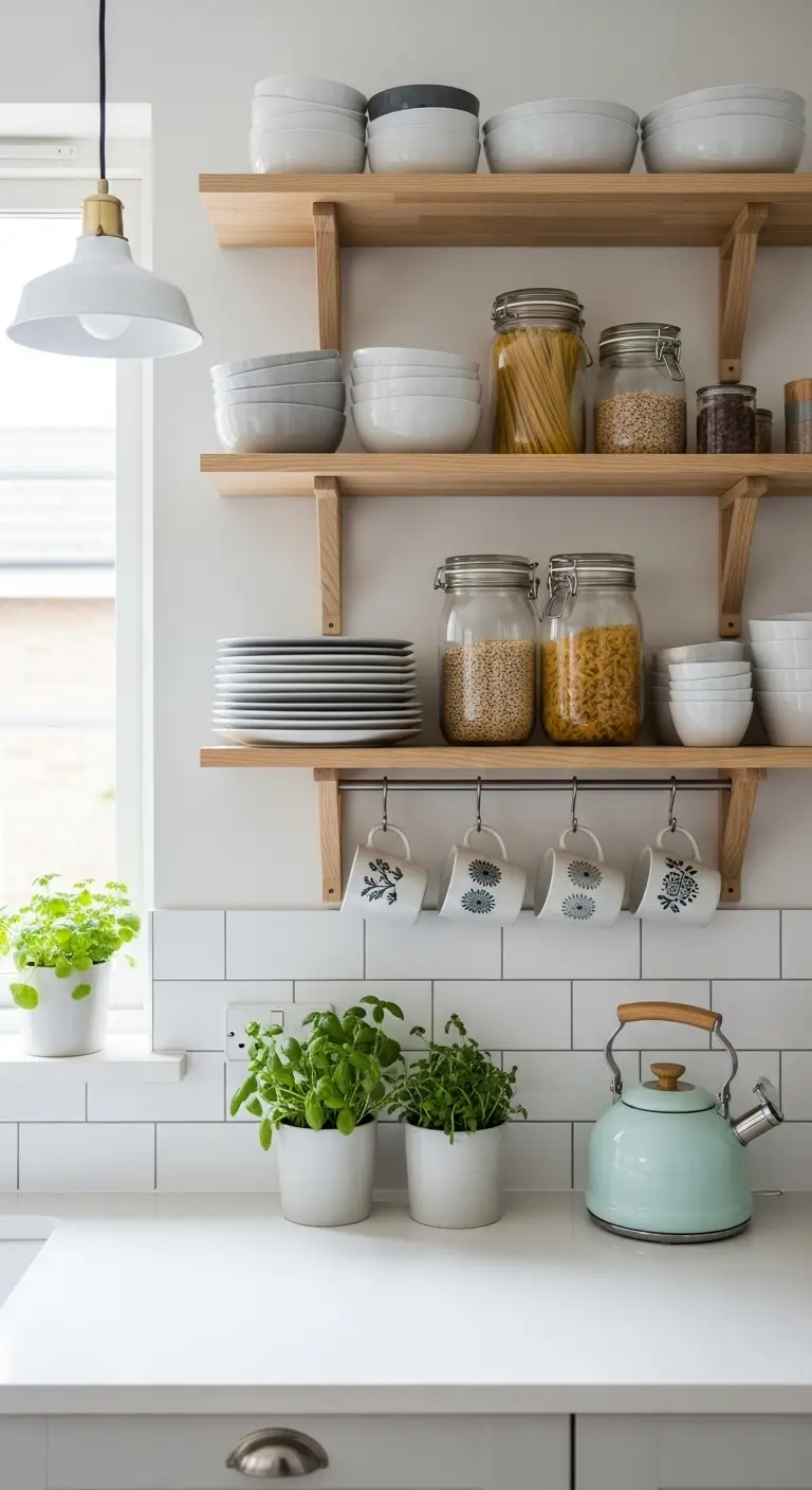 Functional Open Shelving for Everyday Items