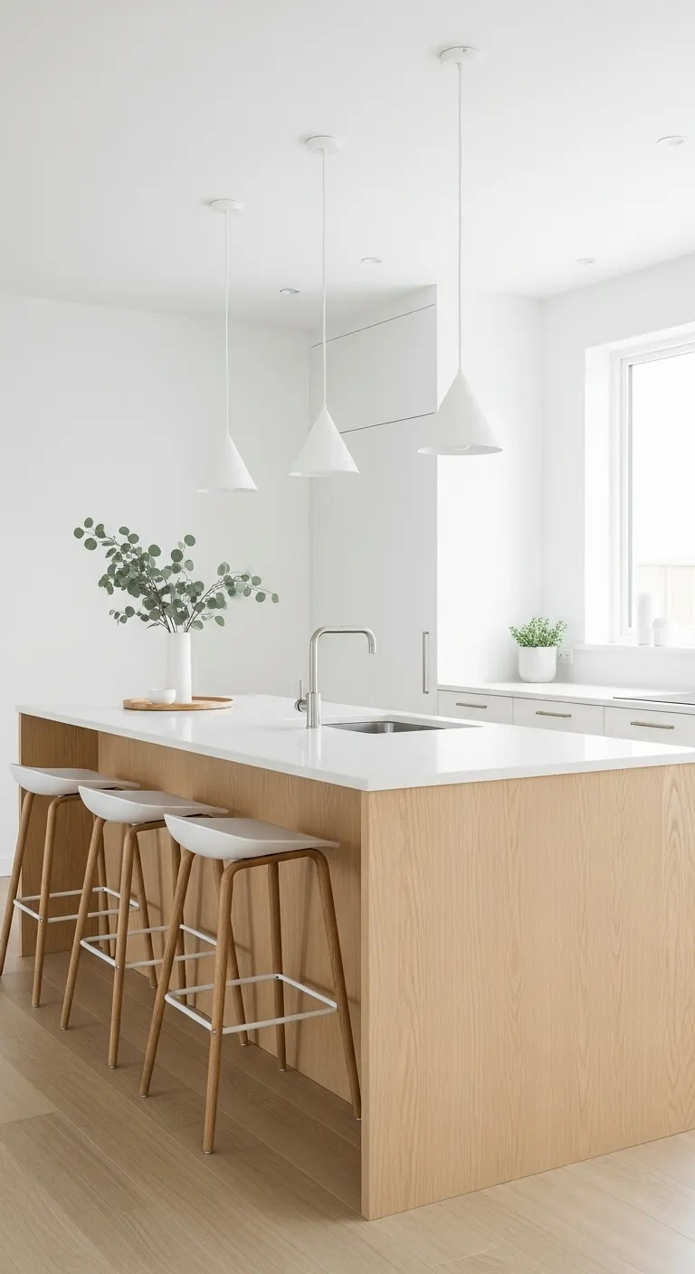 Light Oak Wood Island