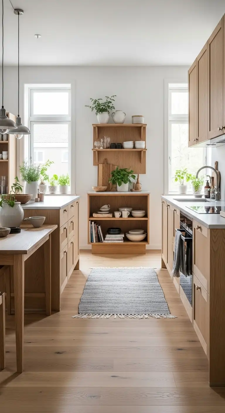 Light Wood Accents for a Warm Touch