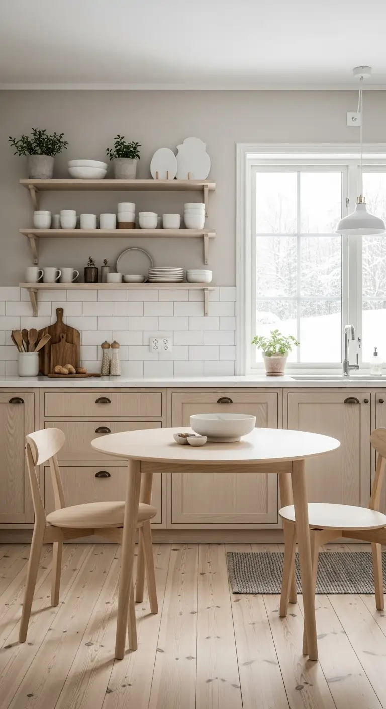 Open Shelving with Neutral Decor