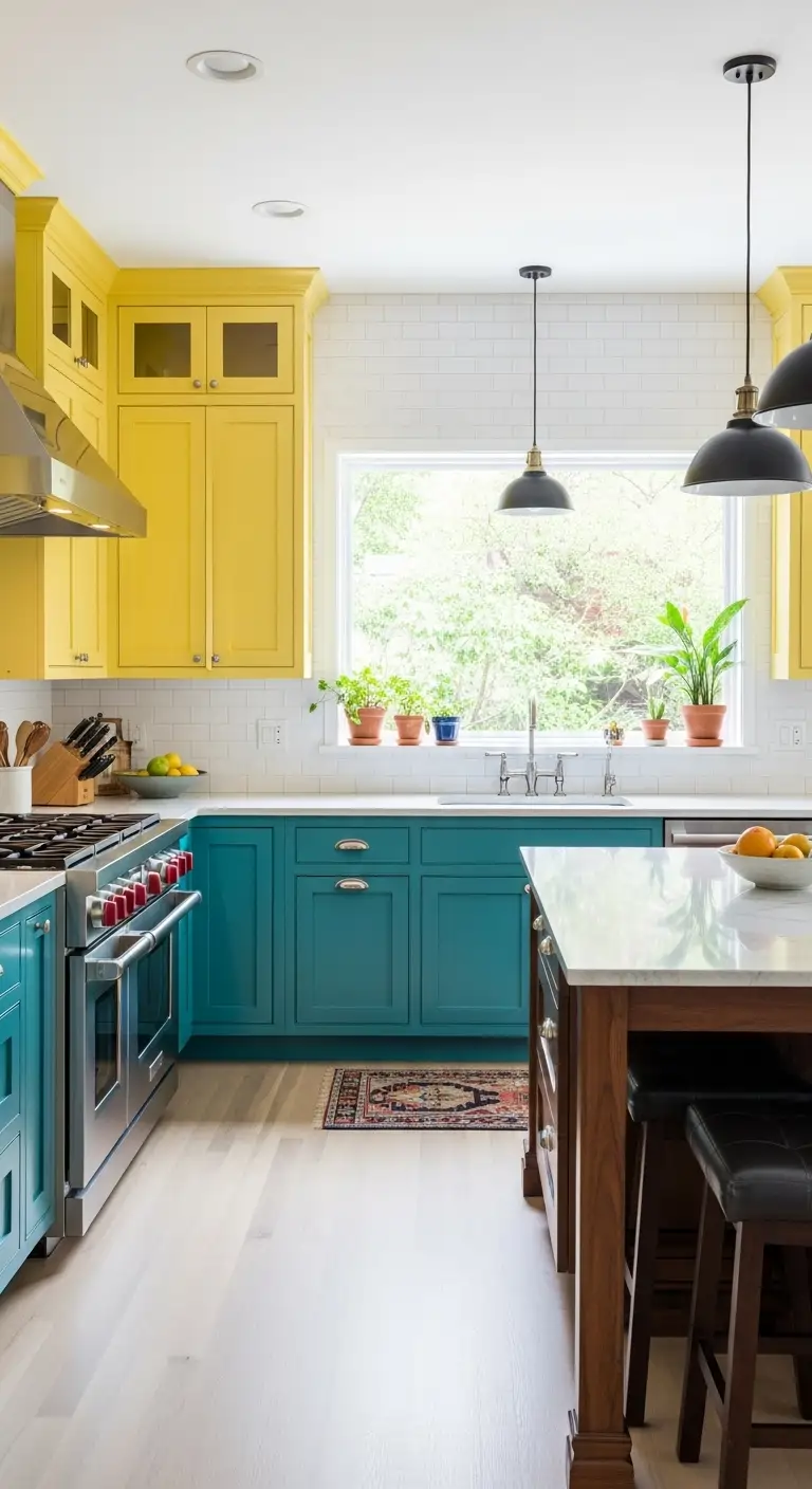 Bold Colored Cabinets