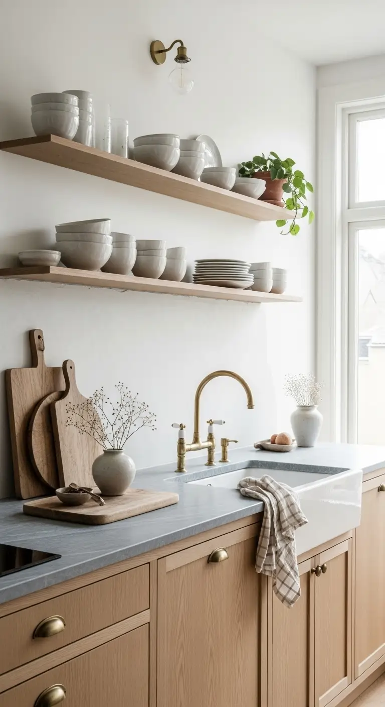 20. Chalky White Plaster Backsplash for Organic Simplicity