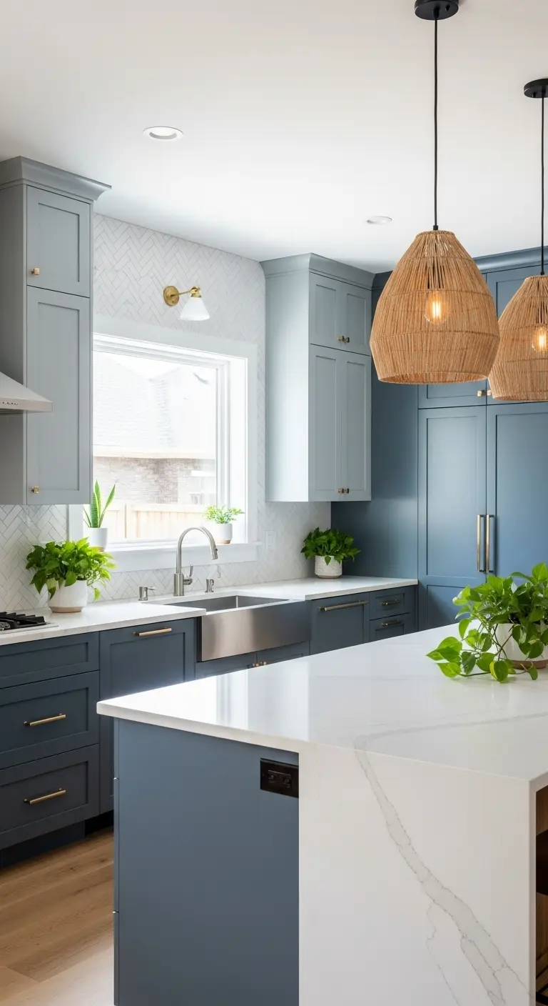 Slate Blue Cabinets