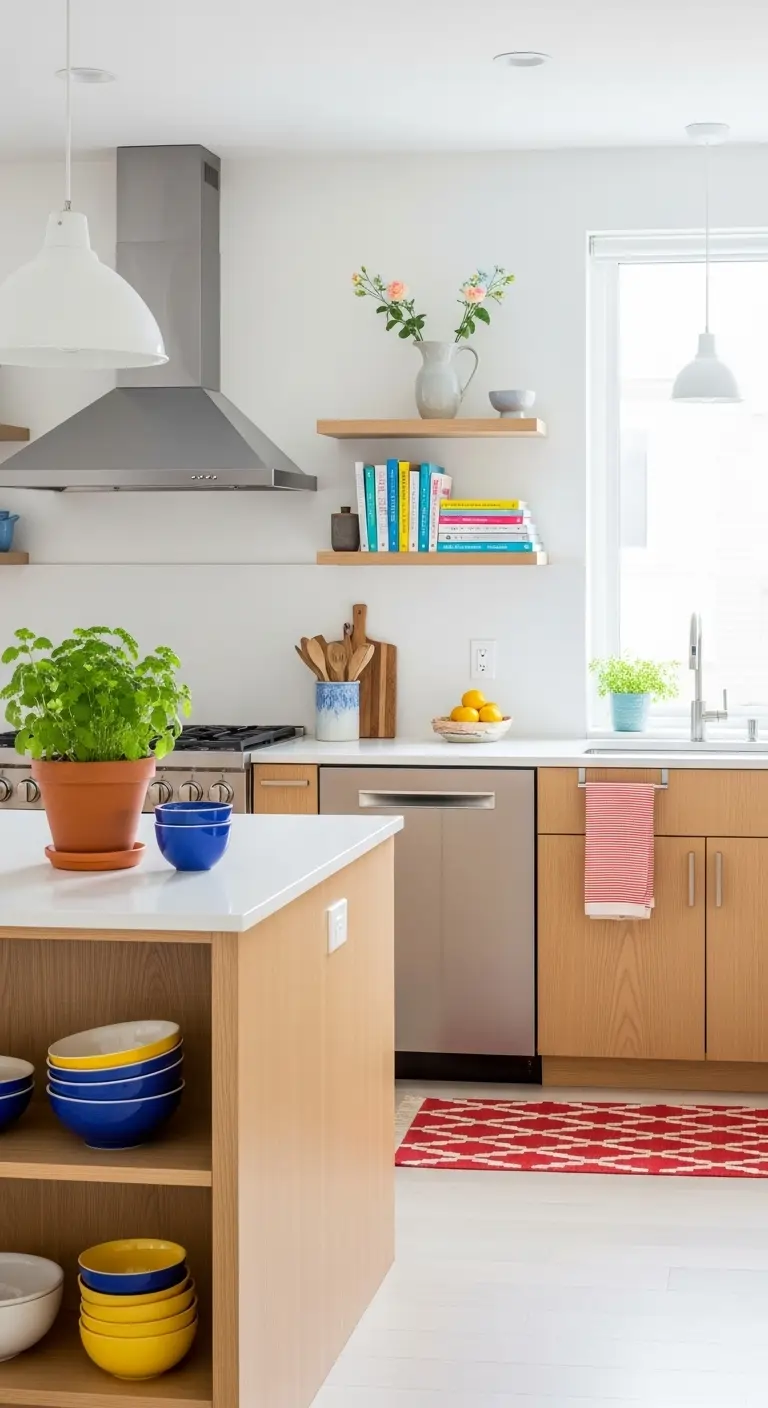 Subtle Pops of Color Through Accessories