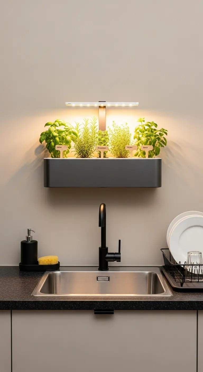 21. Add a Mini Indoor Herb Garden