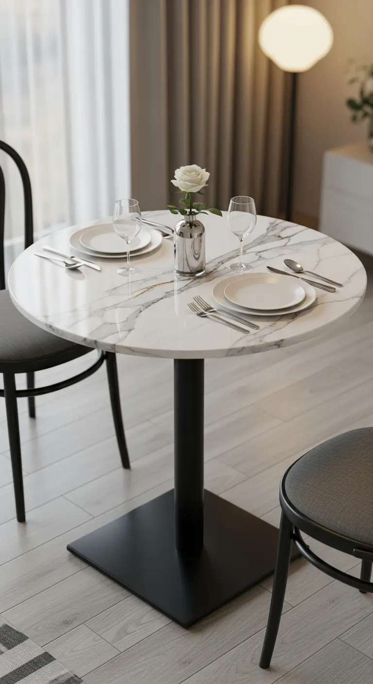 21. Compact Bistro-Style Table for Small Spaces