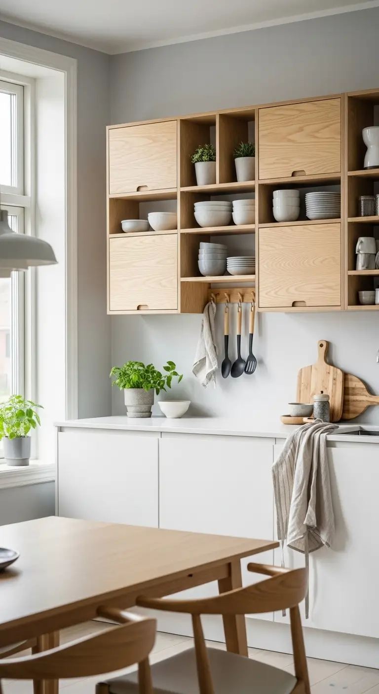 Scandinavian Wall Storage for Organized Spaces