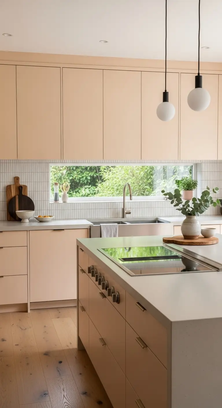  Soft Peachy Beige Cabinets