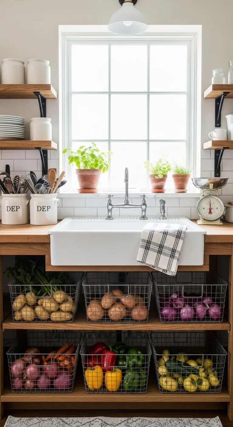 21. Wire Baskets for Vegetable Storage