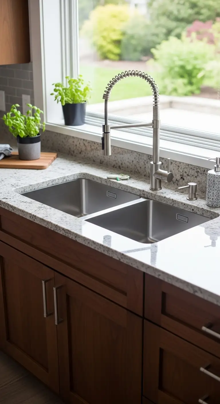 22. Double Undermount Stainless Steel Sink