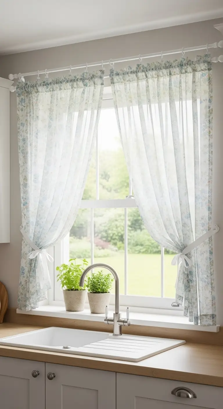 22. Lightweight Floral Sheers