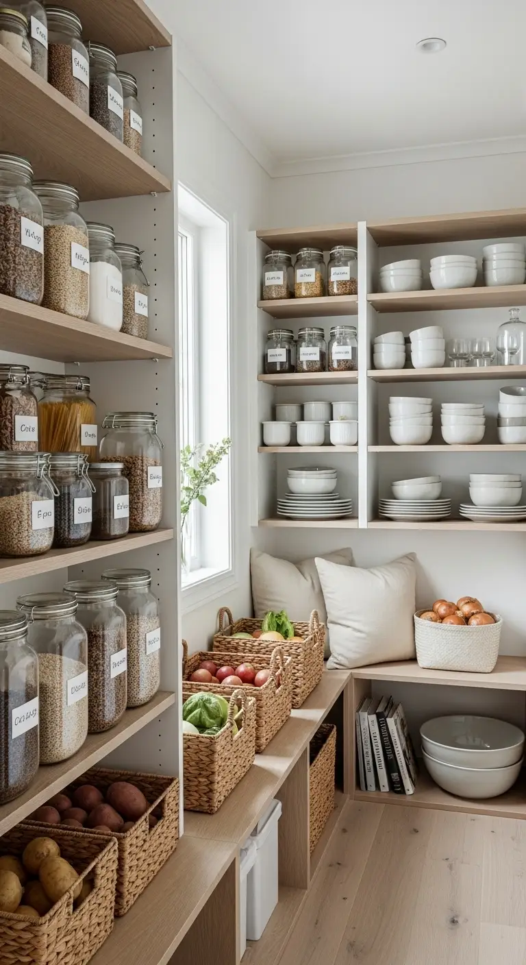 22. Scandinavian Pantry Organization