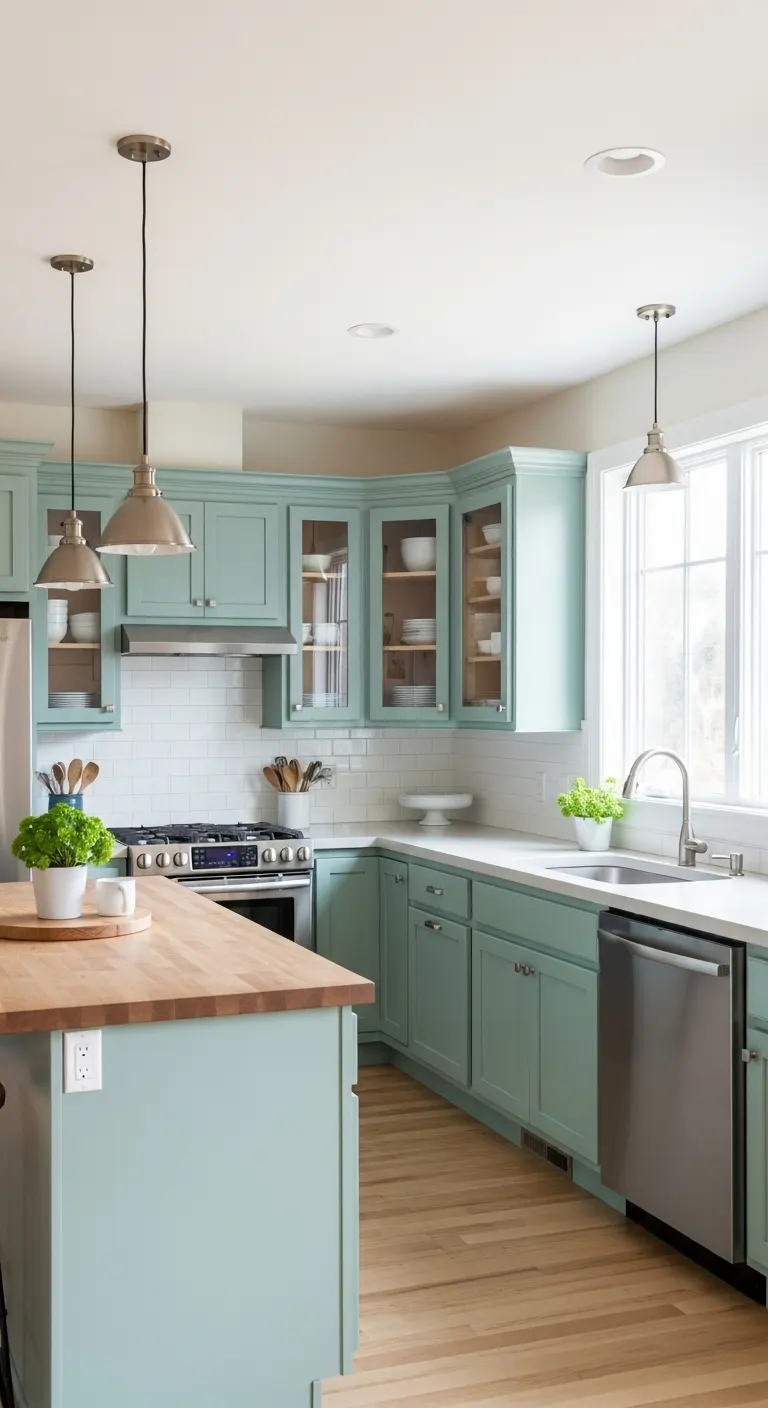 Seafoam Green Cabinets