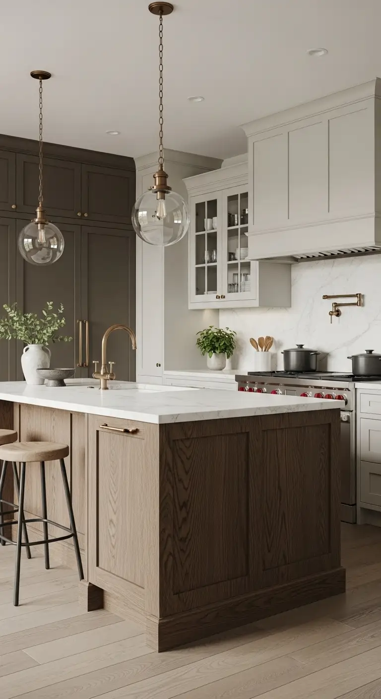 Textured Wood Island