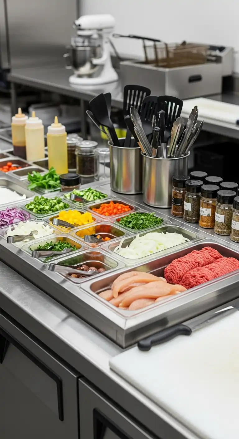 22. Use Prep Station Caddies