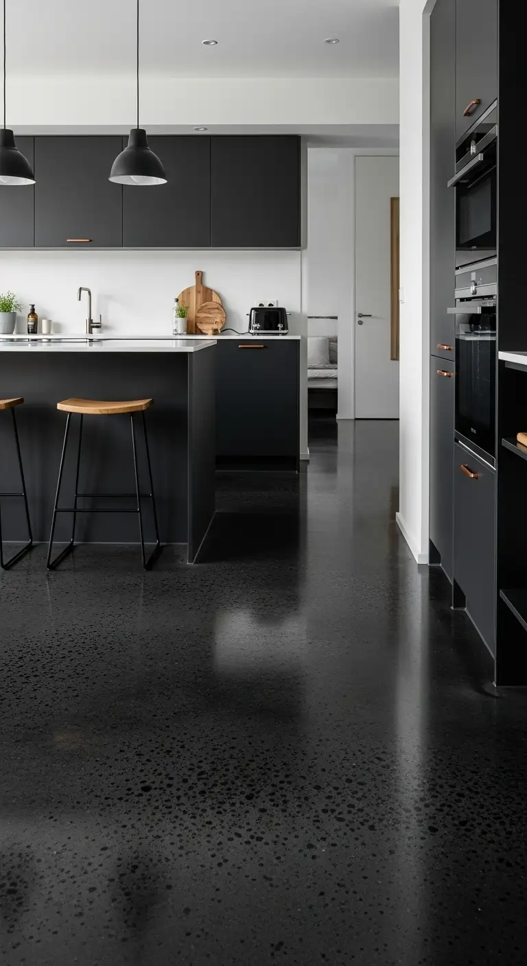 23. Black Concrete with Epoxy Finish