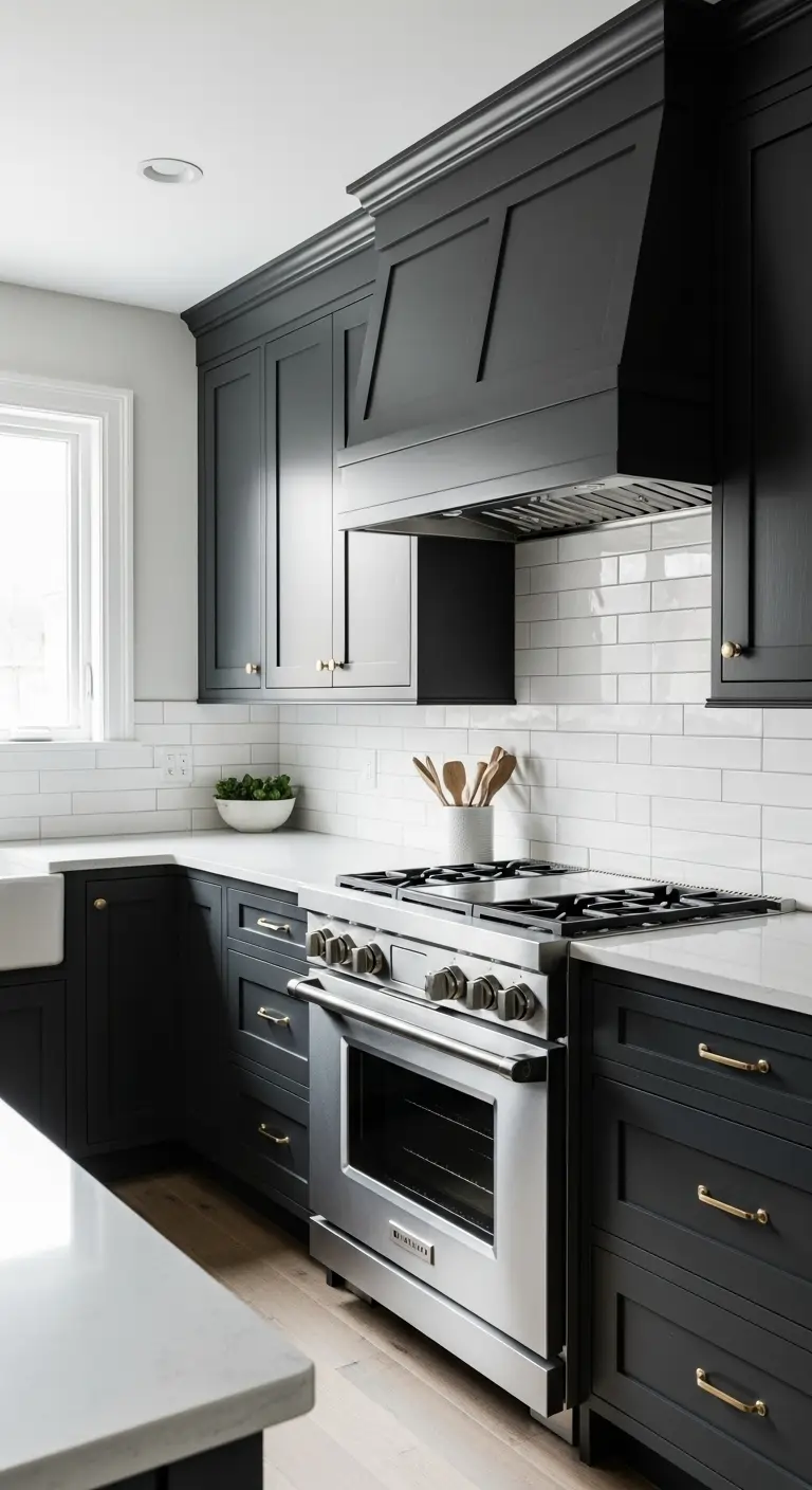 Deep Charcoal Cabinets