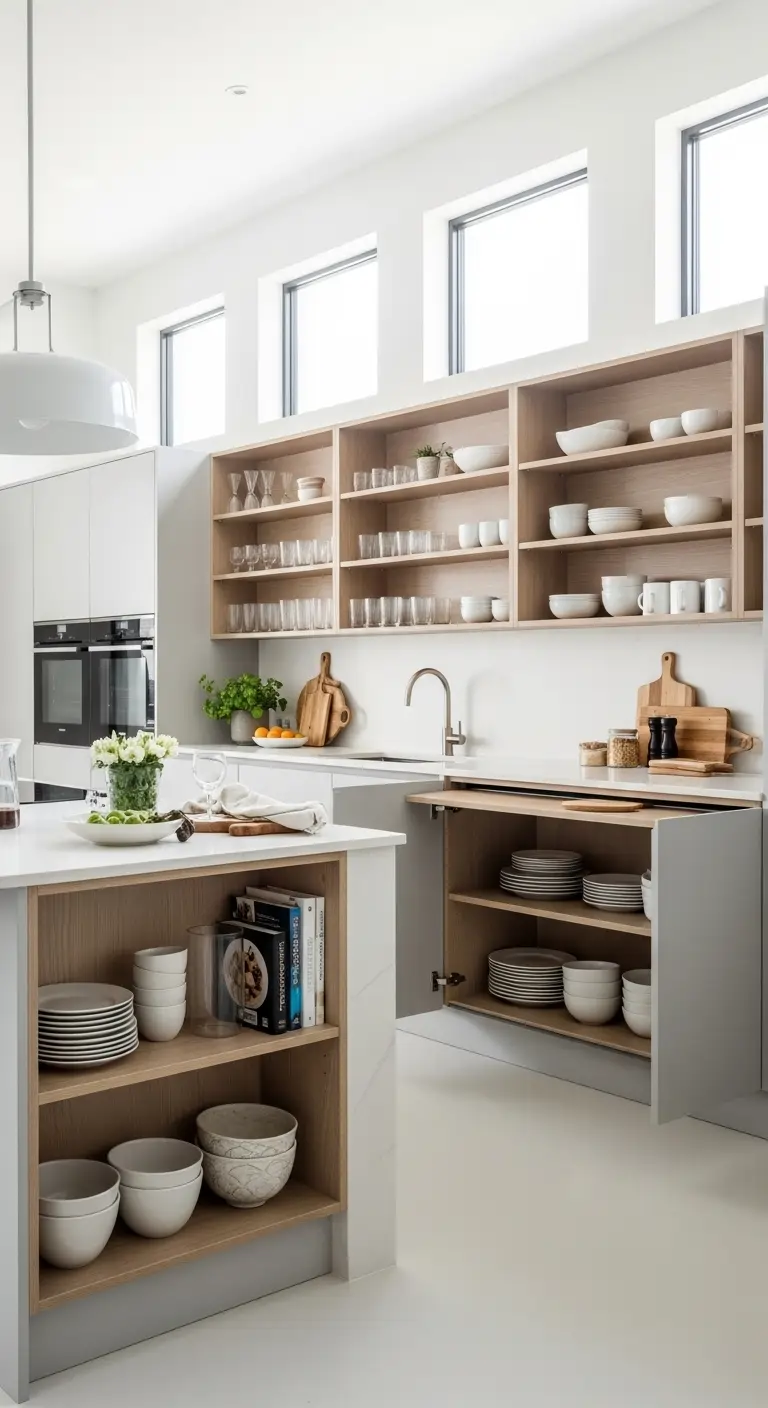 Open Shelving Cabinets