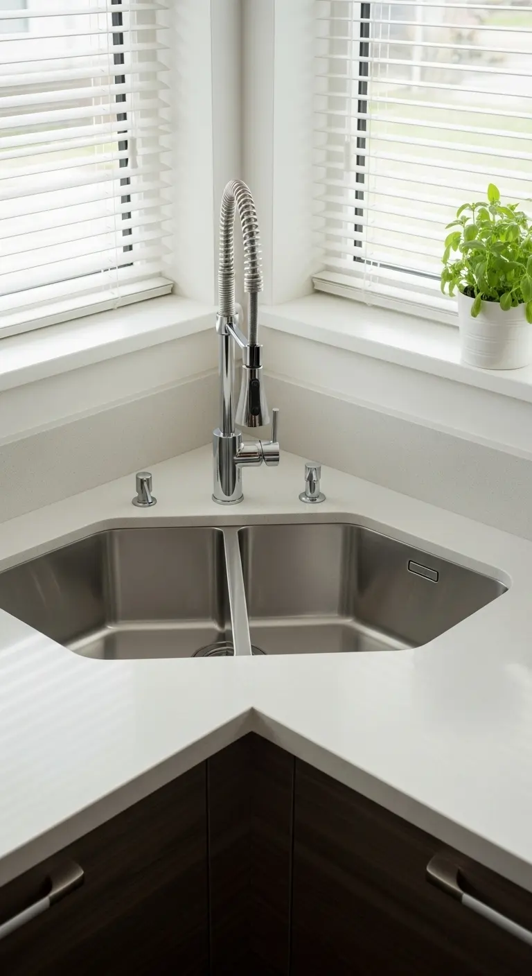 23. Tiered Corner Sink Setup